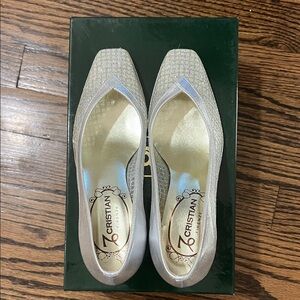 Cristian Italian Silver Heels for Women